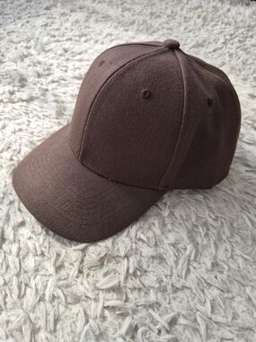 Minimalist Chocolate Brown Blank Baseball Cap Hat
